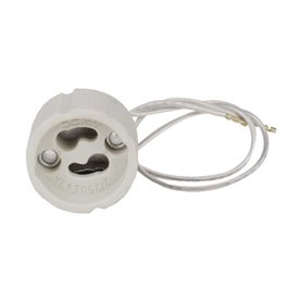 Portalamparas GU10 ceramico 1PHB JISO con cable de silicona