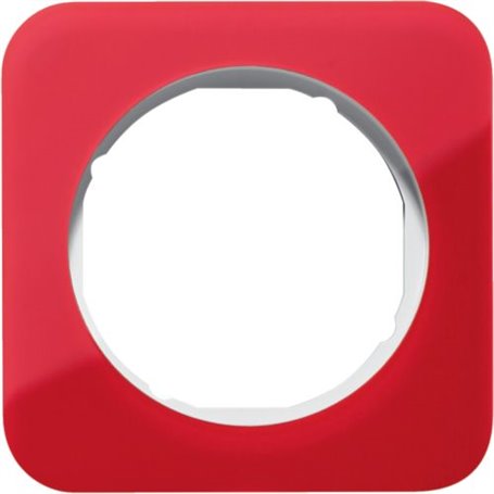 Marco 1 elemento Berker By Hager 10112349 serie R1 Rojo/Blanco