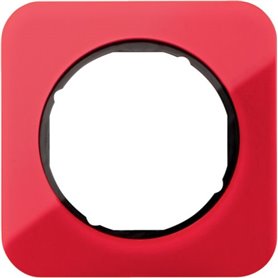 Marco 1 elemento Berker By Hager 10112344 serie R1 Rojo/Negro