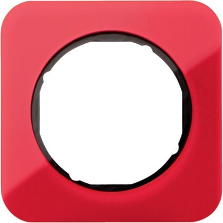 Marco 1 elemento Berker By Hager 10112344 serie R1 Rojo/Negro