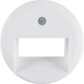 Tapa doble teléfono o toma RJ Berker By Hager 1409 serie 1930 Blanco
