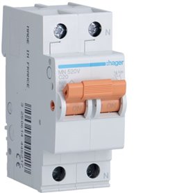 Interruptor magnetotermico para vivienda Hager MN220V 2P 20A CURVA-C