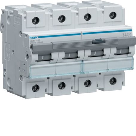 Interruptor Automatico HM 4P 125A curva C 10kA  HAGER HMF499