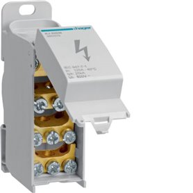 Bloque repartidor unipolar HAGER KJ02DN 125A 1000V