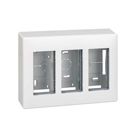 Caja de superficie Simon 51000003-030 Cima 500 3 elementos blanco