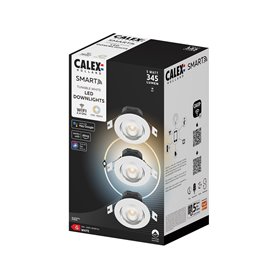 Kit 3 Empotrable de techo CALEX 5w 2700-6500K Smart Home Indoor Ambiance 429278 Blanco