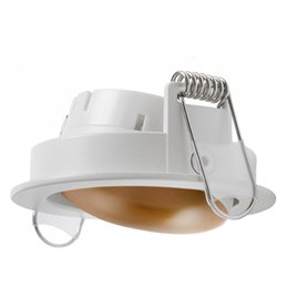 Empotrable redondo Orientable de techo Indeluz Nok1 D01C-823-01 Blanco-Oro