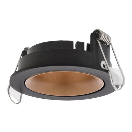 Empotrable redondo Fijo de techo Indeluz Nok1 D01G-823-02 Negro-Oro