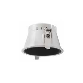 Empotrable redondo Simetrico de techo Indeluz Nok2 D02H-824-01 Blanco-Negro