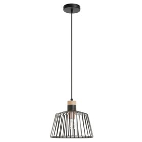 Lampara suspendida Exo Lighting Baguet L 685B-G05X1A-02 Negro