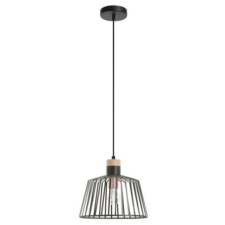 Lampara suspendida Exo Lighting Baguet L 685B-G05X1A-02 Negro