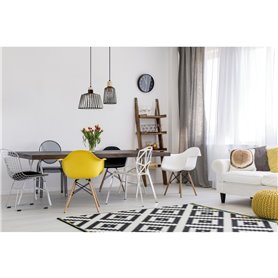 Lampara suspendida Exo Lighting Baguet L 685B-G05X1A-02 Negro