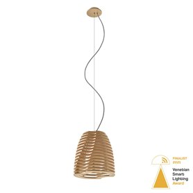 Lampara suspendida Exo Lighting Twist 945C-L3110A-50 Madera