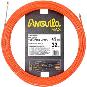 Guia Pasacables Anguila 75145032  MAX 4,5mm Triple.Trenzado.32mt Naranja