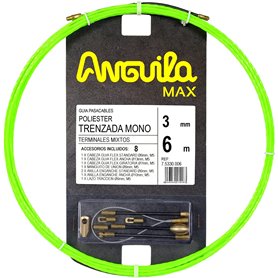 Guia Pasacables Anguila 75330006 MAX 3mm Triple Trenzado.6mt Verde