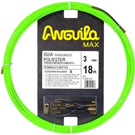 Guia Pasacables Anguila 75330018 MAX 3mm Triple Trenzado.18mt Verde