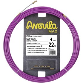 Guia Pasacables Anguila 65040022 4mm 22mt Acero + Nylon Terminales Mixtos