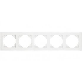 Marco Basico 5 elementos Efapel 90950 TBR Blanco serie Logus 90