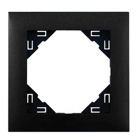 Marco Aquarella 1 elemento Efapel 90910 TPM Negro Mate serie Logus 90