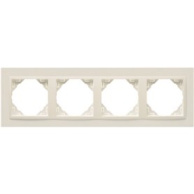 Marco Animato 4 elementos Efapel 90940 TMM Marfil/Marfil serie Logus 90