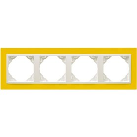 Marco Animato 4 elementos Efapel 90940 TRG Amarillo/ Hielo serie Logus 90