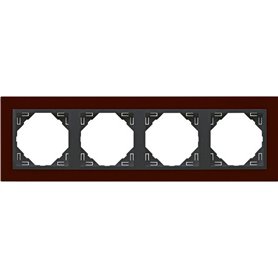 Marco Animato 4 elementos Efapel 90940 TVG Rojo Intenso/Gris serie Logus 90