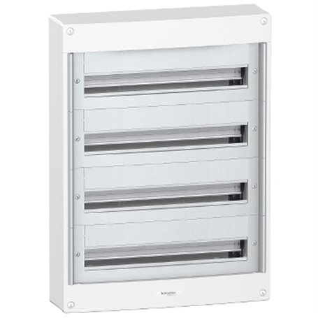 Cuadro metálico Pragma 24 superficie 4 filas 96 módulos Schneider Electric PRA13814