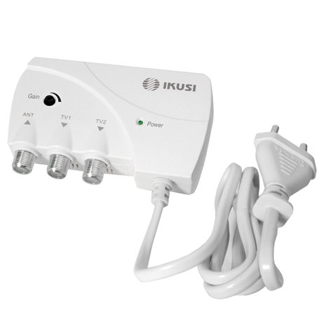 Amplificador apartamento 1 entrada 2 salidas terrestres ATP-200-C48 47-694 MHz IKUSI 3584