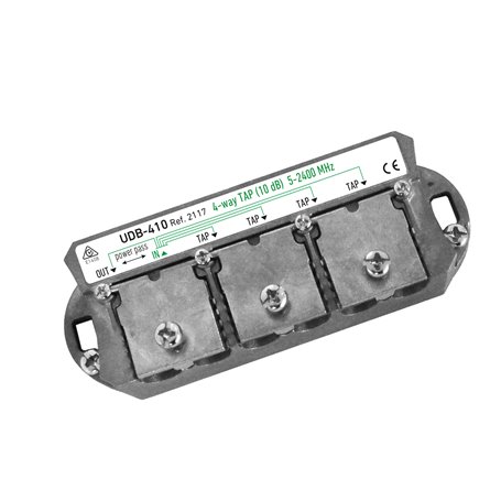 Derivadores de interior 10 dB blindados 5-2400 MHz UDB-410 4 salidas IKUSI 2117