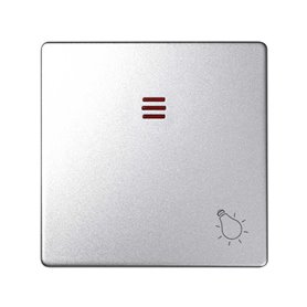 Tecla sencilla con grabado campana Simon 82 Detail y Simon 82 Concept 82016-93 Alumino Frio 