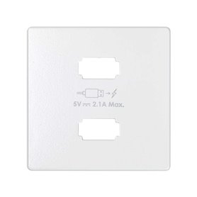 Tapa para cargador USB 2 conectores Simon 82 Concept 8221096-090 Blanco Mate