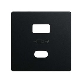 Tapa para cargador USB A+C Quickcharge Simon 82 Concept 8201296-098 Negro Mate