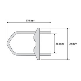 Mordaza para mástil Ø 25...45mm Zinc + RPR - TELEVES 2047