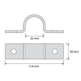 Abrazadera para mástil Ø 35mm Zinc + RPR - TELEVES 2413