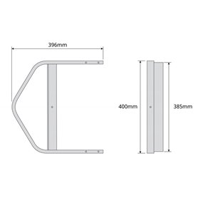 Soporte tubular reforzado de chimenea Zinc + RPR - TELEVES 2415
