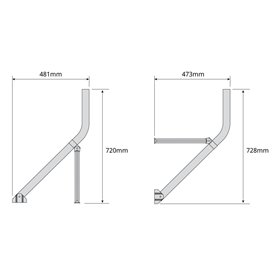 Soporte "Y" 728x473mm / 720x481mm Galvanizado - TELEVES 719202