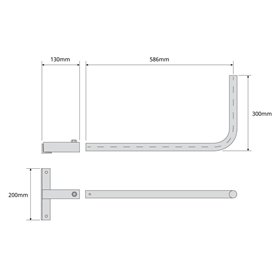 Suplemento de ventana 586mm Zinc + RPR - TELEVES 2117