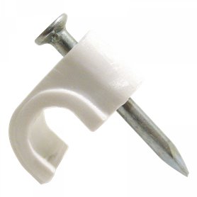 Grapa abierta Fijación de un cable coaxial (100 unidades) - TELEVES 2000