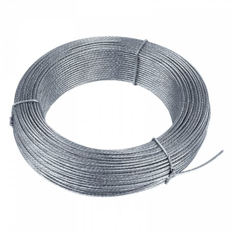 Cable de acero Ø 5mm Galvanizado (rollo 100 mts) - TELEVES 3059