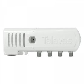 Amplificador de vivienda "F" 3 salidas (2+TV): VHF/UHF/FI + C. Retorno activo - TELEVES 5526
