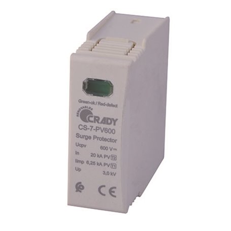 Cartucho recambio sobretensiones tipo 1+2 CS-7-PV600/0 Crady 0700199 600VDC