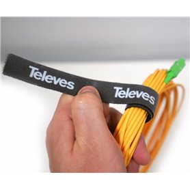 Cinta de velcro Para cables coaxiales, de datos o fibra óptica (2 unidades)- TELEVES 200101