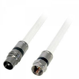 Prolongador coaxial 1,5 m clase A++ Conectores de compresión "F" - "CEI" macho - TELEVES 3856