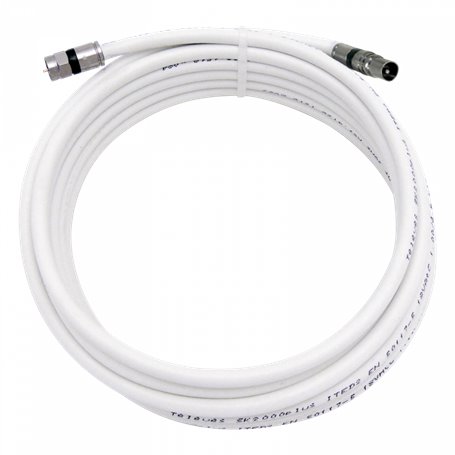 Prolongador coaxial 5 m clase A++ Conectores de compresión "F" - "CEI" macho - TELEVES 385602