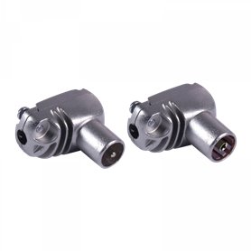 Conector PRO EasyF "CEI", acodado y blindado (Clase A+) Universal: Ø 5...7,5mm KIT macho - hembra - TELEVES 437601