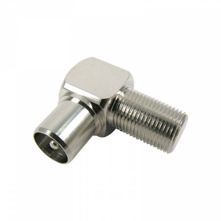 Adaptador "F" hembra - "CEI" macho Acodado - TELEVES 381730