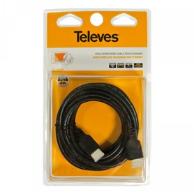 Cable 5 m HDMI Alta Velocidad con Ethernet Ultra Alta Definición - TELEVES 494503