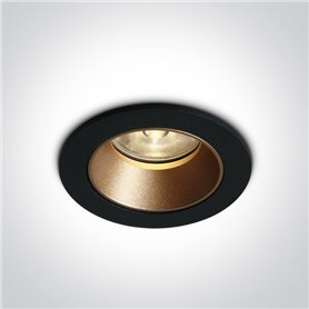 Empotrable de techo One Light 10107K/B/W Negro 7w 3000K