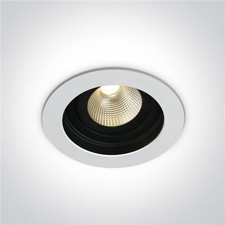 Empotrable Orientable de techo One Light 11112E/W/EW Blanco 12w 2700K 