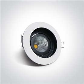 Empotrable Orientable de techo One Light 11112E/W/EW Blanco 12w 2700K 